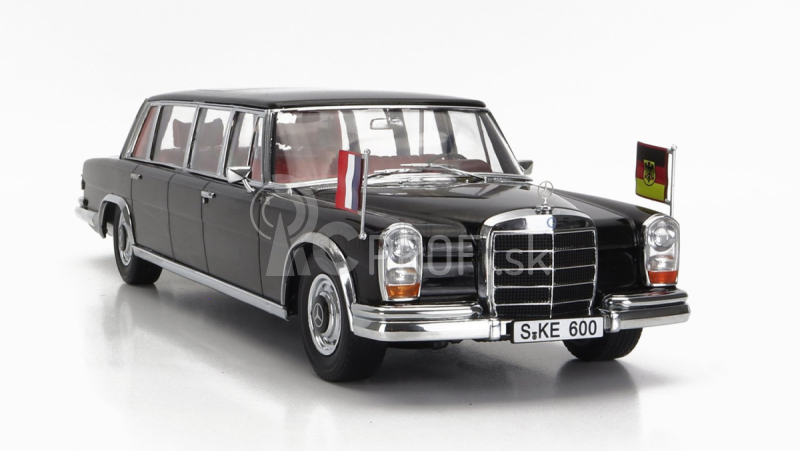 Mercedes benz triedy S 600 Lwb Pullman (w100) Willy Brandt - Georges Pompidou 1964 1:18 čierna