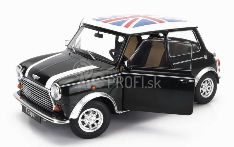 Mini Cooper Lhd 1992 s Union Jack 1:12 zelená biela