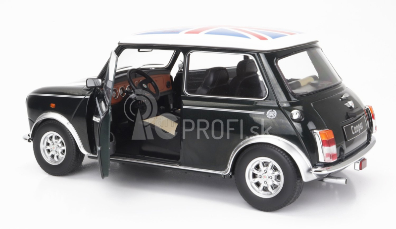 Mini Cooper Lhd 1992 s Union Jack 1:12 zelená biela