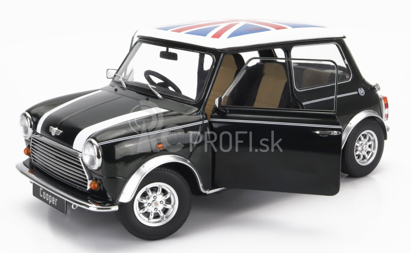 Mini Cooper Rhd 1992 s Union Jack 1:12 zelená biela