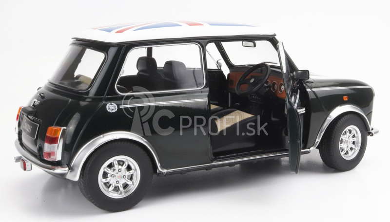 Mini Cooper Rhd 1992 s Union Jack 1:12 zelená biela