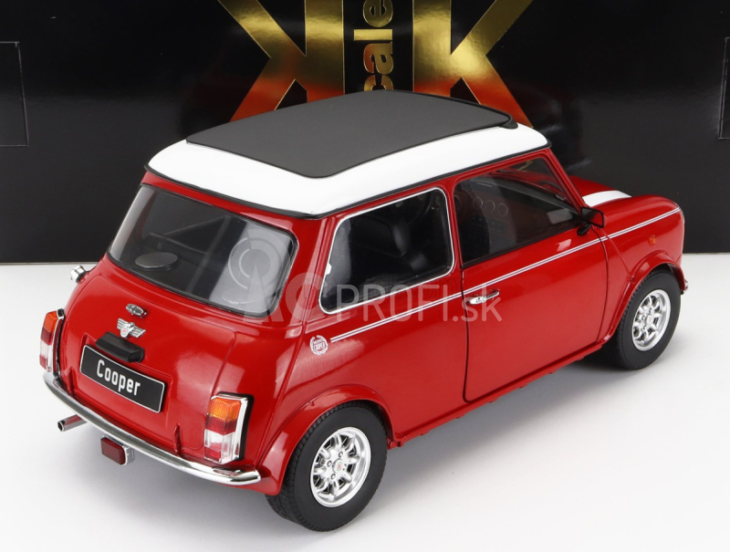 Mini Cooper Sunroof Lhd 1992 v mierke 1:12 červená biela