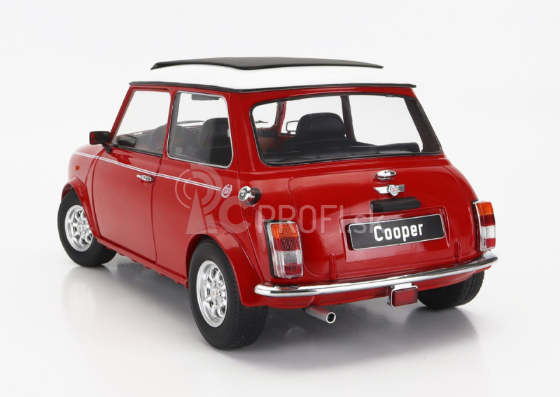 Mini Cooper Sunroof Lhd 1992 v mierke 1:12 červená biela