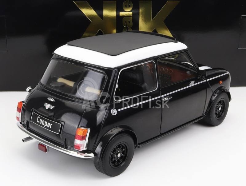 Mini Cooper Sunroof Lhd 1992 v mierke 1:12 čierna biela