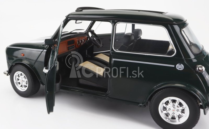 Mini Cooper Sunroof Rhd 1992 v mierke 1:12 tmavo zelená biela