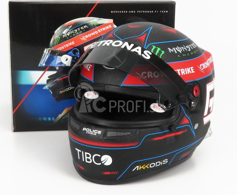 Mini prilba Bell helma F1 Casco Helma George Russel - Mercedes Amg Petronas Sezóna 2022 1:2 Black Red