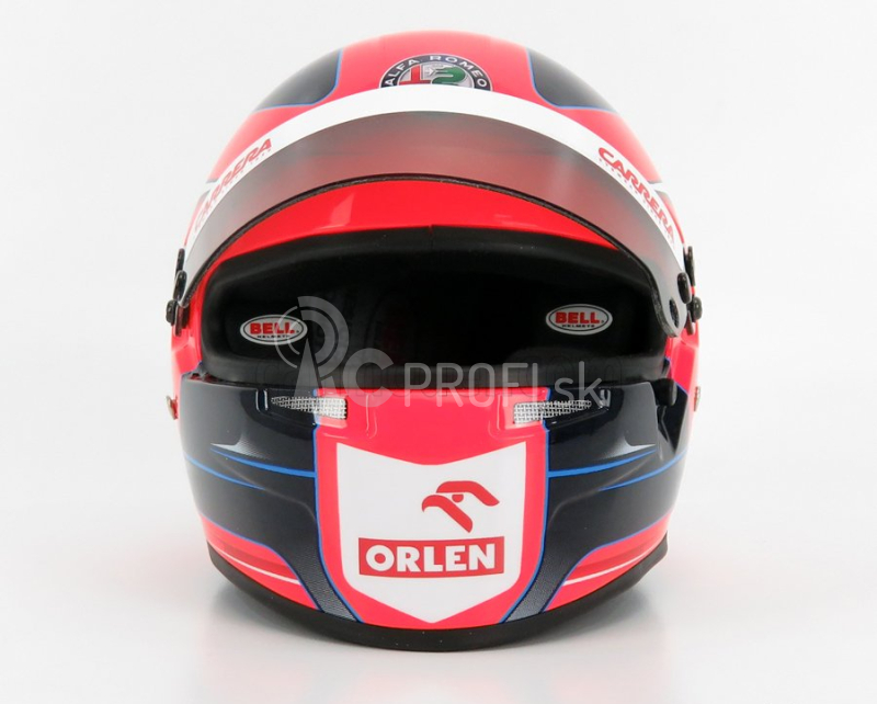 Mini prilba Bell helma F1 Casco Prilba Alfa Romeo C39 Team Racing Orlen Sezóna 2020 R.kubica 1:2 Červená