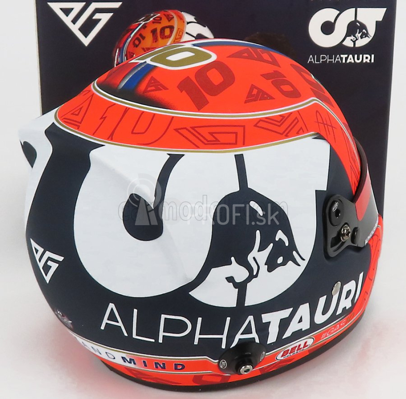 Mini prilba Bell helma F1 Casco Prilba At02 Honda Ra620h Team Alpha Tauri N 10 Sezóna 2021 Pierre Gasly 1:2 Červená čierna