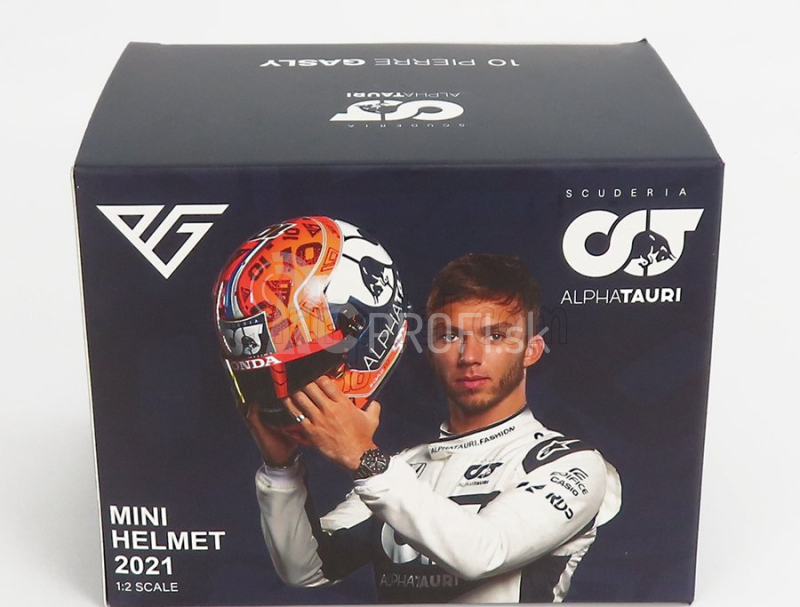 Mini prilba Bell helma F1 Casco Prilba At02 Honda Ra620h Team Alpha Tauri N 10 Sezóna 2021 Pierre Gasly 1:2 Červená čierna