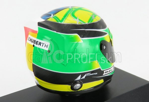 Mini prilba Schuberth prilba F1 Casco prilba Mild Seven Benetton B194 Ford N 5 Demonstration Run Belgium Spa Gp 2017 Mick Schumacher 1:8 žltá zelená červená čierna