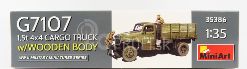 Miniart Chevrolet G7107 1,5t 4x4 Cargo Truck Drevená karoséria Vojenský 1945 1:35 /