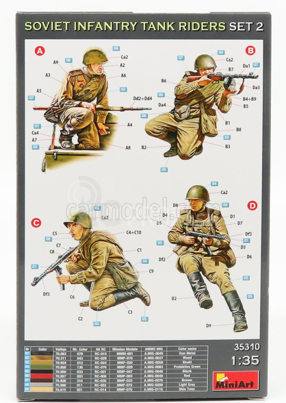 Miniart Figúrky Sovietska pechota Tankisti Set 2 1:35 /