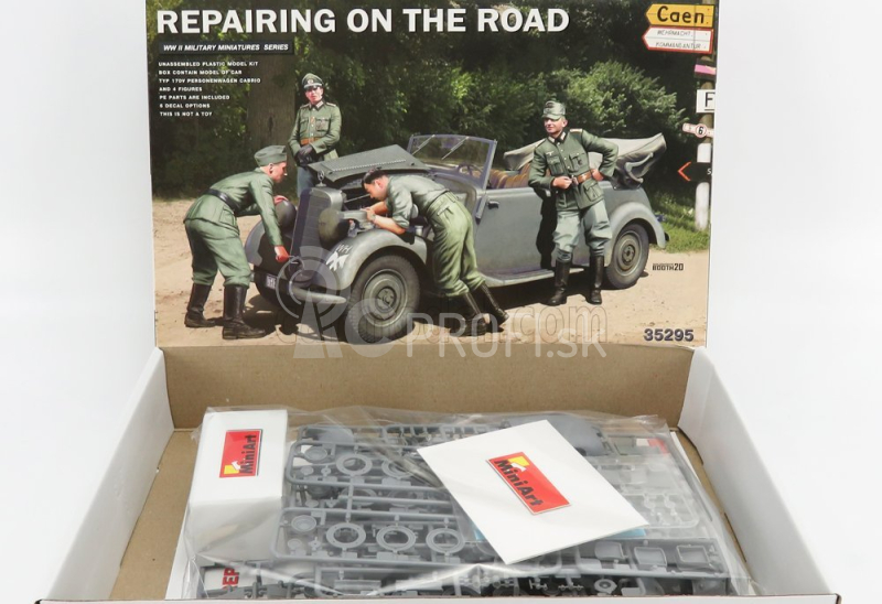 Miniart Mercedes benz typ 170v Military 1936 - Oprava na ceste 1:35 /