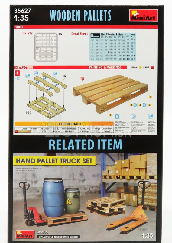 Miniart Príslušenstvo Drevené palety 1:35 /