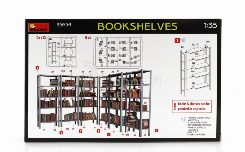 Miniart Príslušenstvo Scaffalatura Libreria - Police na knihy 1:35 /