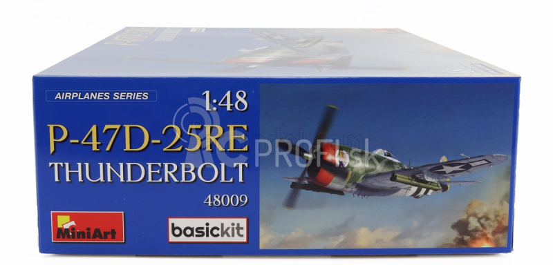 Miniart Republic aviation P-47d 25re Vojenské lietadlo 1942 1:48 /