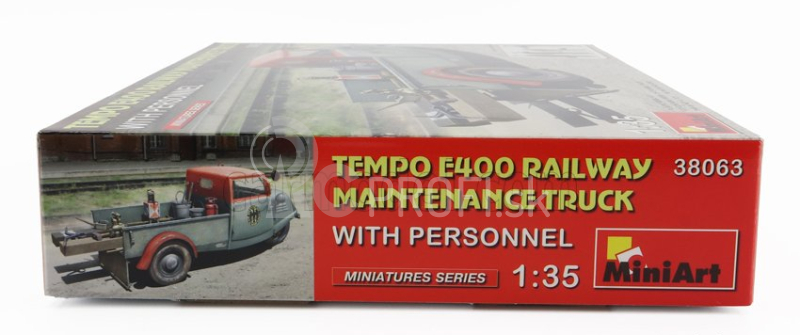 Miniart Tempo E400 Železničný nákladný automobil 3-kolesový 1962 1:35 /