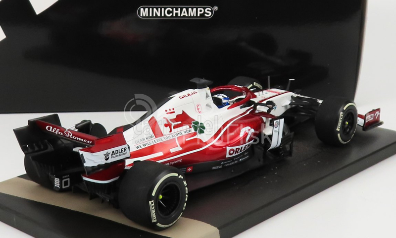 Minichamps Alfa romeo F1 C41 Team Orlen Racing N 7 Posledné preteky Abu Dhabi GP 2021 Kimi Raikkonen 1:18 Biela červená met.