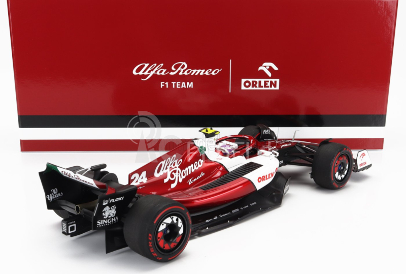 Minichamps Alfa romeo F1 C42 Team Orlen Racing N 24 10th Bahrain Gp 2022 Guanyu Zhou 1:18 biela červená met.