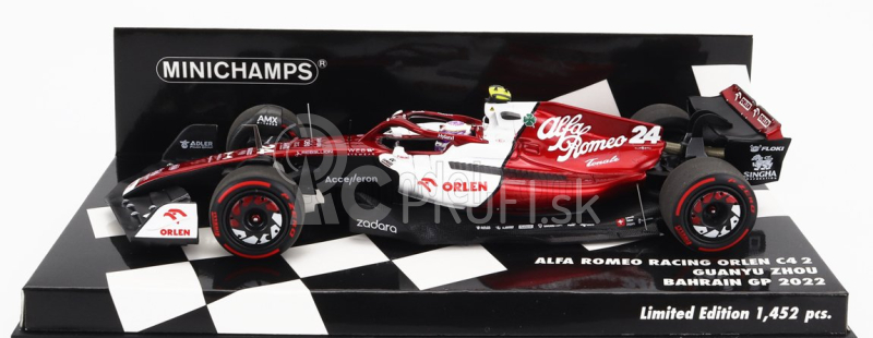 Minichamps Alfa romeo F1 C42 Team Orlen Racing N 24 Bahrain Gp 2022 Guanyu Zhou 1:43 biela červená met.