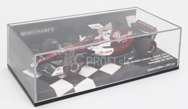 Minichamps Alfa romeo F1 C42 Team Orlen Racing N 24 Bahrain Gp 2022 Guanyu Zhou 1:43 biela červená met.