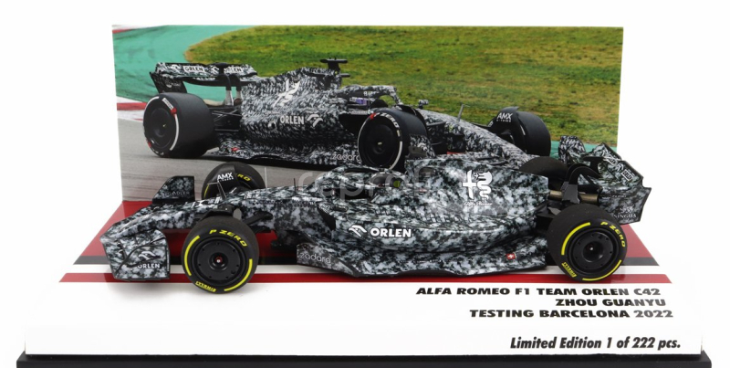 Minichamps Alfa romeo F1 C42 Team Orlen Racing N 24 Test Barcelona 2022 Guanyu Zhou 1:43 Kamufláž