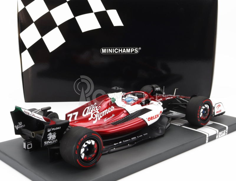 Minichamps Alfa romeo F1 C42 Team Orlen Racing N 77 Bahrain Gp 2022 Valtteri Bottas 1:18 Biela červená met.