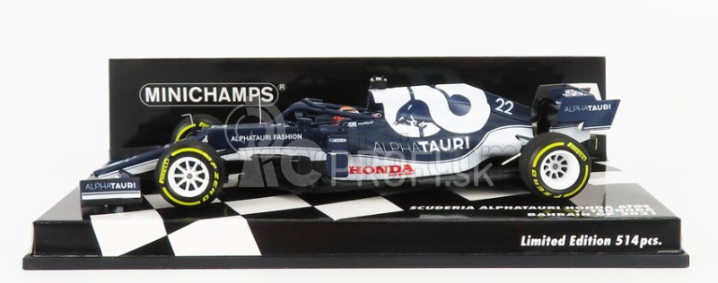 Minichamps Alpha Tauri F1 At02 Honda Ra620h Team Alpha Tauri N 22 Bahrain Gp 2021 Yuki Tsunoda 1:43 Biela modrá