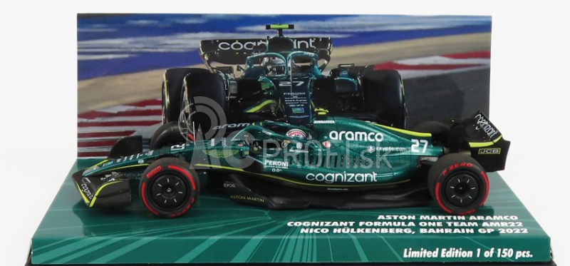 Minichamps Aston martin F1 Amr22 Team Aramco Cognizart N 27 Bahrain Gp 2022 Nico Hulkenberg 1:43 Zelená čierna