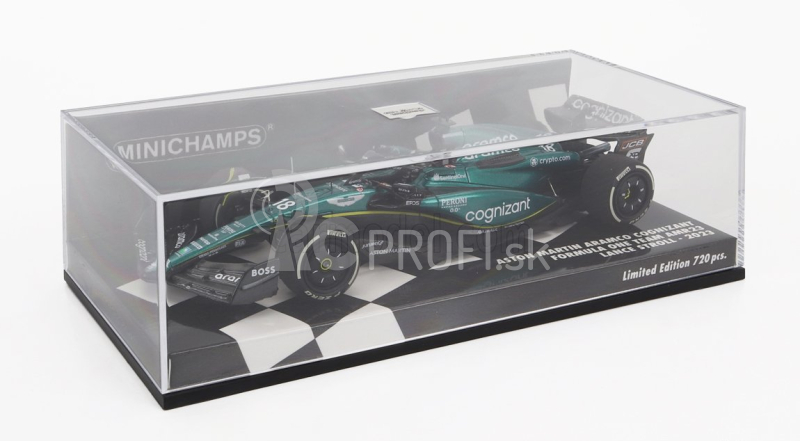 Minichamps Aston martin F1 Amr23 Team Aramco Cognizant N 18 Sezóna 2023 Lance Stroll 1:43 Zelená