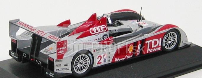 Minichamps Audi R10 N 2 Víťaz 12h Sebring 2007 - Pirro White Werner 1:43 Strieborno-červená