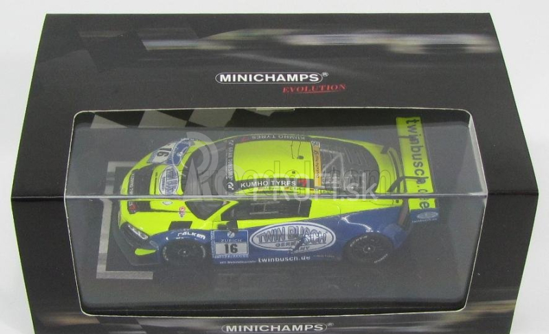 Minichamps Audi R8 Lms Ultra N 16 24h Adac Nurburgring 2013 Busch - Busch 1:43 žltá modrá