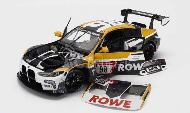 Minichamps BMW radu 4 M4 Gt3 Team Rowe Racing N 98 24h Nurburgring 2022 N.catsburg - J.edwards - S.van Der Linde - M.wittmann 1:18 Biela Žltá Sivá