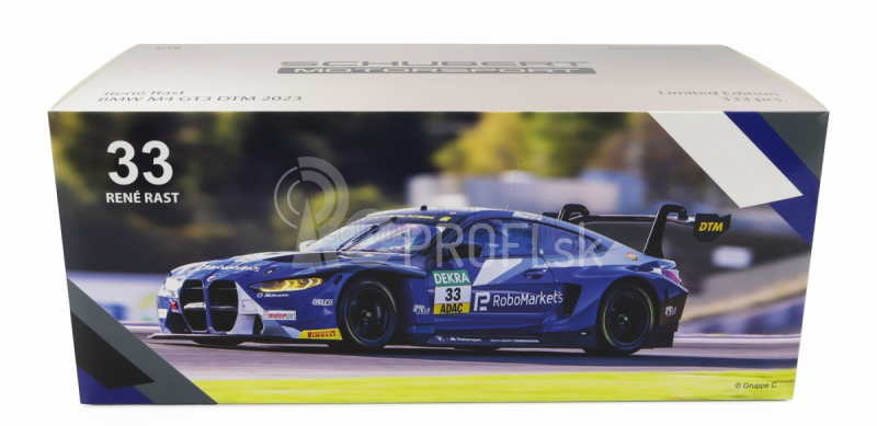 Minichamps BMW radu 4 M4 Gt3 Team Schubert Motorsport N 33 Sezóna Dtm 2023 Rene Rast 1:18 Modrá čierna