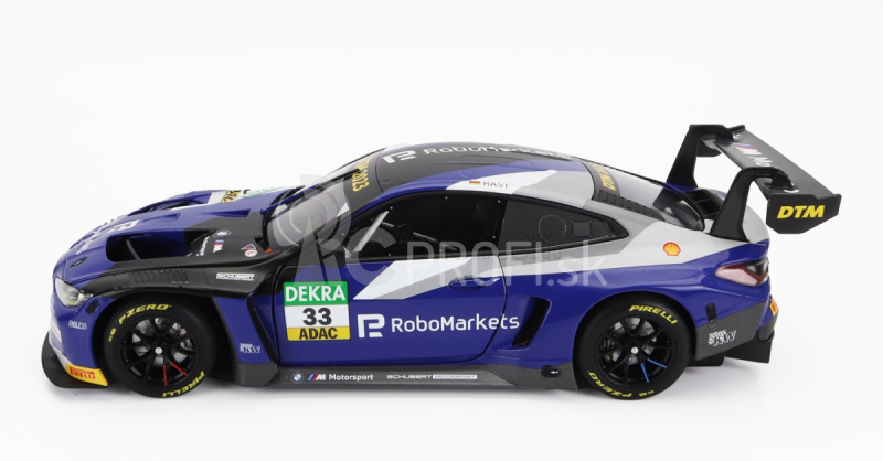 Minichamps BMW radu 4 M4 Gt3 Team Schubert Motorsport N 33 Sezóna Dtm 2023 Rene Rast 1:18 Modrá čierna