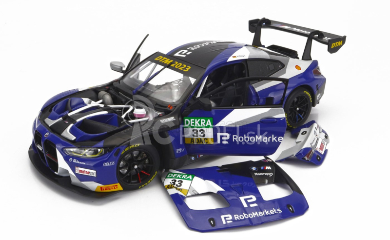 Minichamps BMW radu 4 M4 Gt3 Team Schubert Motorsport N 33 Sezóna Dtm 2023 Rene Rast 1:18 Modrá čierna