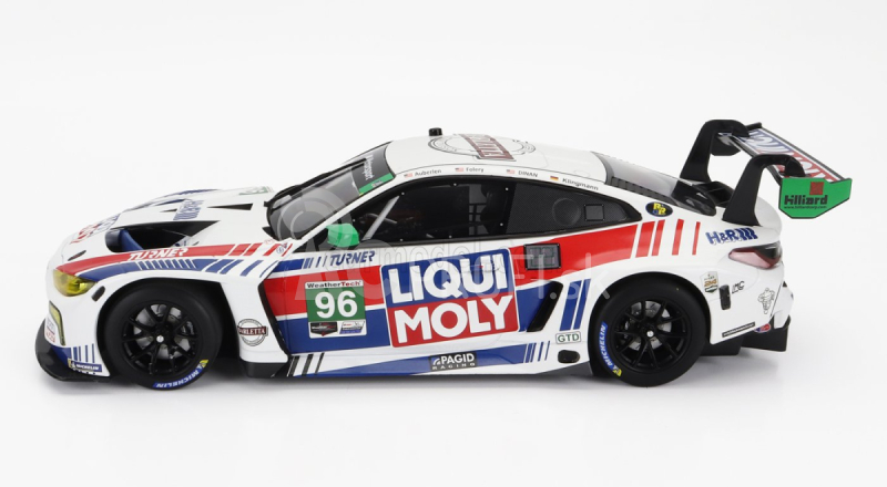 Minichamps BMW radu 4 M4 Gt3 Team Turner Motorsport N 96 Imsa 24h Daytona 2022 Robby Foley - Bill Auberlen - Jens Klingman - Michael Dinan 1:18 Biela