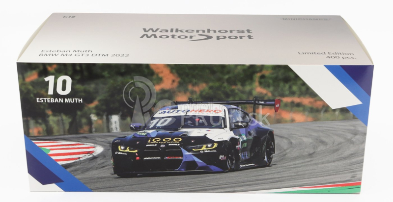 Minichamps BMW radu 4 M4 Gt3 Team Walkenhorst Motorsport N 10 Dtm Sezóna 2022 Esteban Muth 1:18 čierna biela