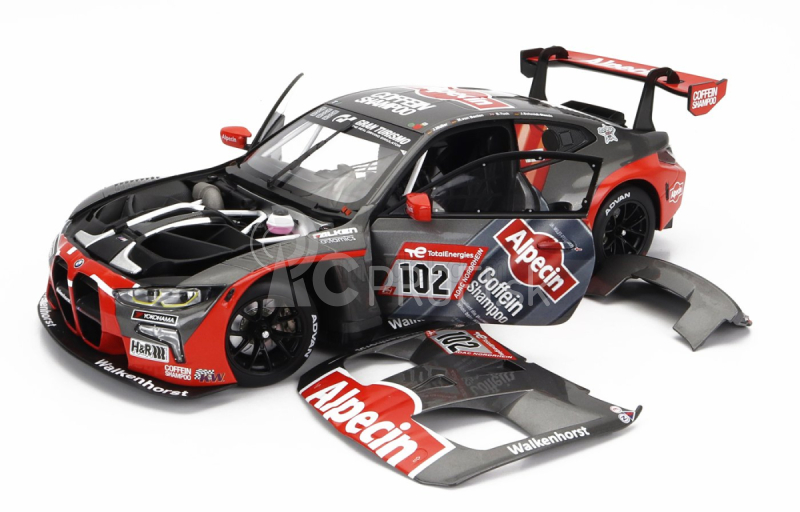 Minichamps BMW radu 4 M4 Gt3 Team Walkenhorst Motorsport N 102 24h Nurburgring 2022 Jorg Muller - Mario Von Bohlen - Ben Tuck - Jorn Schmidt Staade 1:18 Sivá oranžová