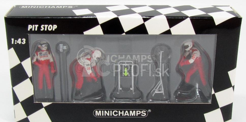 Minichamps Figúrky F1 Pit-stop Toyota 2002 Jack Set - Figúrky 1:43 Biela červená