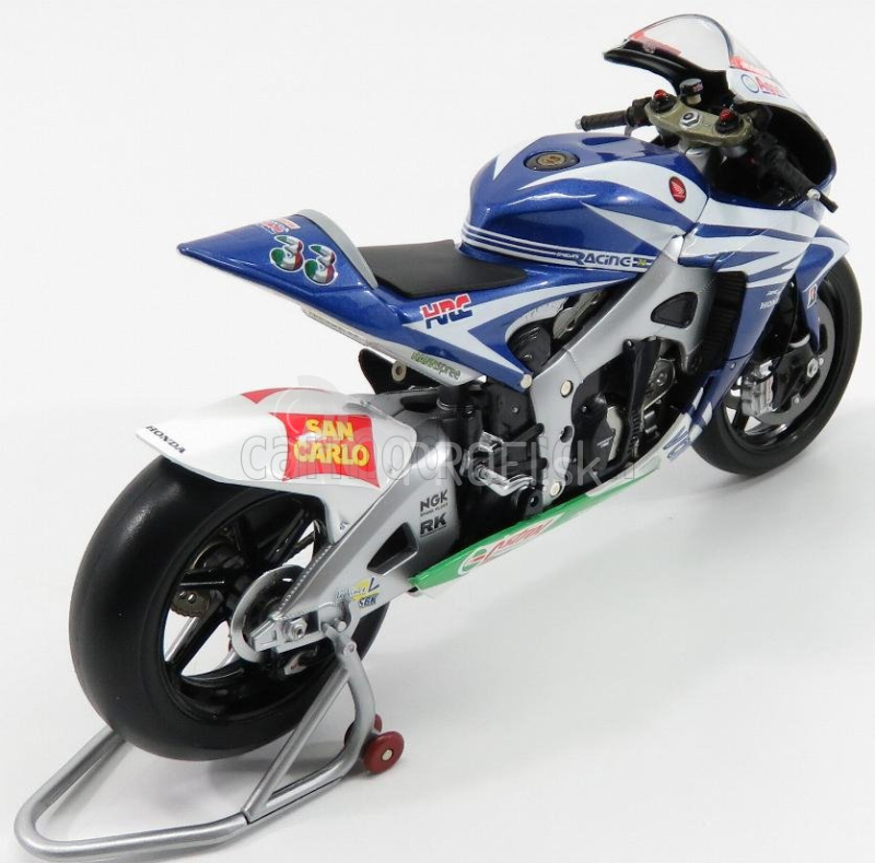 Minichamps Honda Rc212v Team Gresini San Carlo N 33 Motogp 2007 Marco Melandri 1:12 Light Blue White