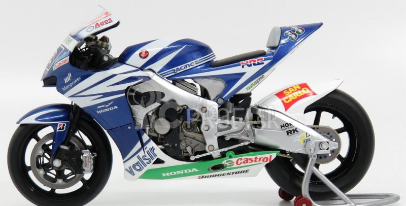 Minichamps Honda Rc212v Team Gresini San Carlo N 33 Motogp 2007 Marco Melandri 1:12 Light Blue White