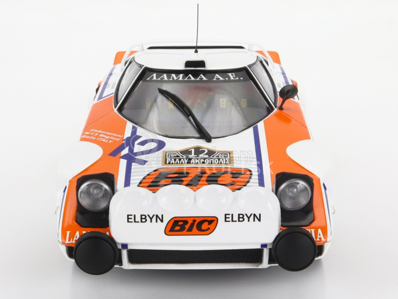 Minichamps Lancia Stratos Hf N 12 Rally Acropolis 1979 S.lambda - K.fertakis 1:18 Biela oranžová