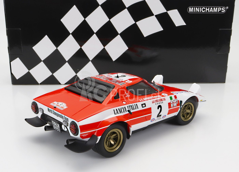 Minichamps Lancia Stratos Hf N 2 Winner Rally Tour De Corse 1974 Jean Claude Andruet - Michele Petit Biche 1:18 červená biela