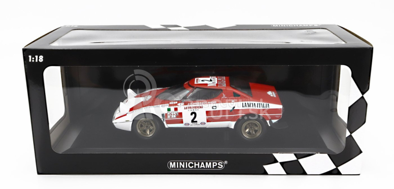 Minichamps Lancia Stratos Hf N 2 Winner Rally Tour De Corse 1974 Jean Claude Andruet - Michele Petit Biche 1:18 červená biela