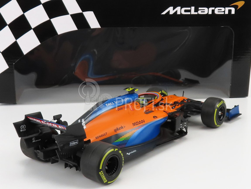 Minichamps Mclaren F1 Mcl35 Renault Team Mclaren N 4 3. Austrian Gp 2020 Lando Norris 1:18 oranžová modrá