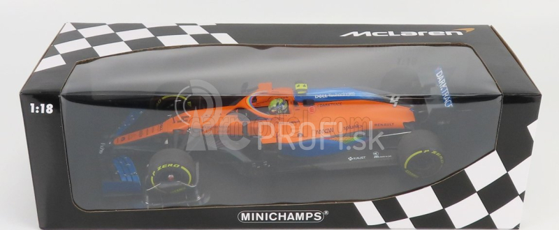 Minichamps Mclaren F1 Mcl35 Renault Team Mclaren N 4 3. Austrian Gp 2020 Lando Norris 1:18 oranžová modrá