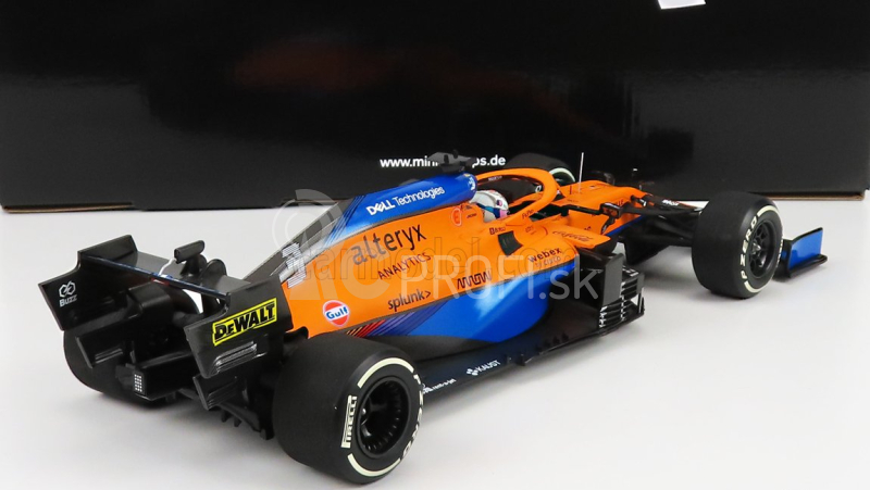 Minichamps Mclaren F1 Mcl35l Mercedes M12 Eq Power+ Team Mclaren N 3 Winner Italy Gp 2021 Daniel Ricciardo 1:18 oranžová svetlo modrá