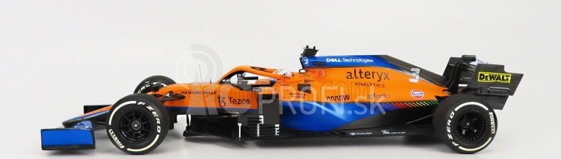 Minichamps Mclaren F1 Mcl35l Mercedes M12 Eq Power+ Team Mclaren N 3 Winner Italy Gp 2021 Daniel Ricciardo 1:18 oranžová svetlo modrá