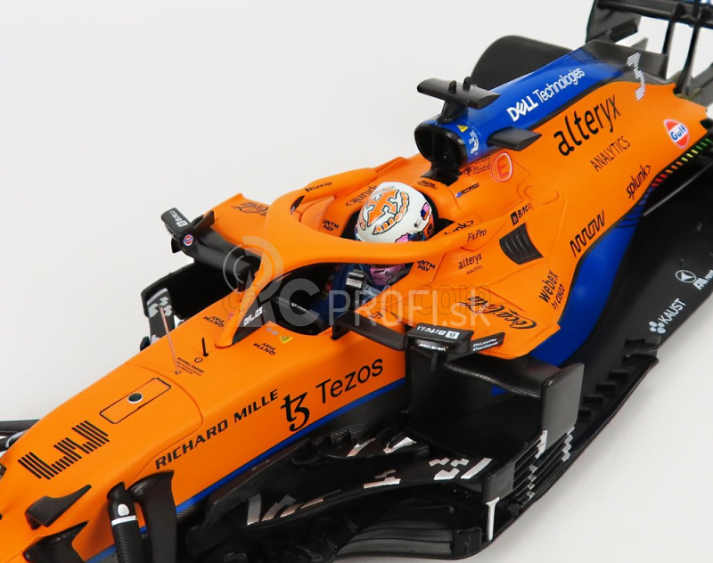 Minichamps Mclaren F1 Mcl35l Mercedes M12 Eq Power+ Team Mclaren N 3 Winner Italy Gp 2021 Daniel Ricciardo 1:18 oranžová svetlo modrá